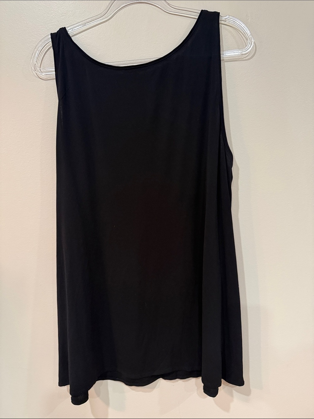Eileen Fisher Silk Black Scoop Neck Tank - Picture 4 of 5